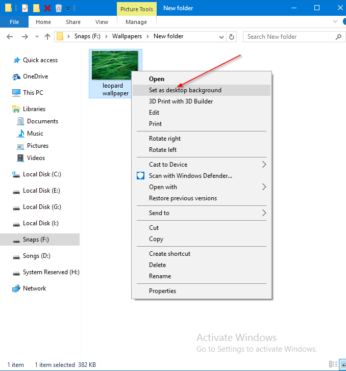 change Windows 10 wallpaper without activation pic1
