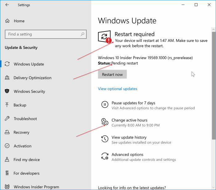 change active hours in Windows 10 pic01