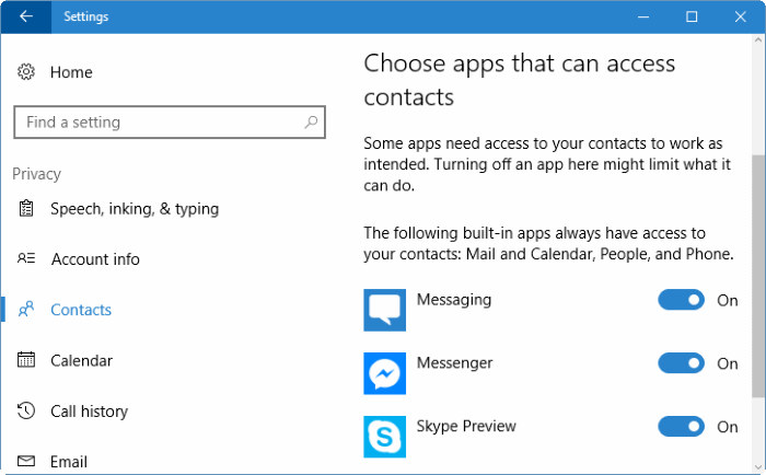 change app permissions in Windows 10 pic5
