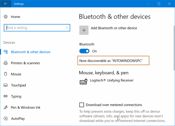 change bluetooth name in Windows 10 pic01
