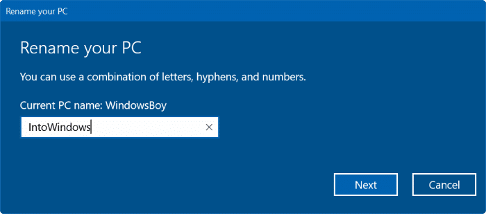 change computer name in Windows 10 pic4