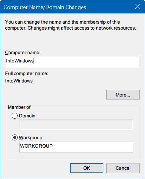 change computer name in Windows 10 pic8