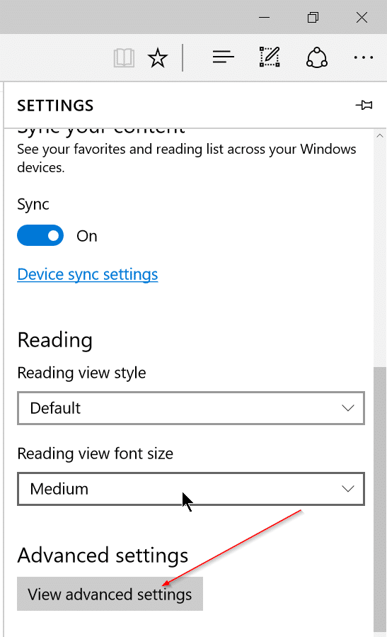 change default download folder in Edge step2