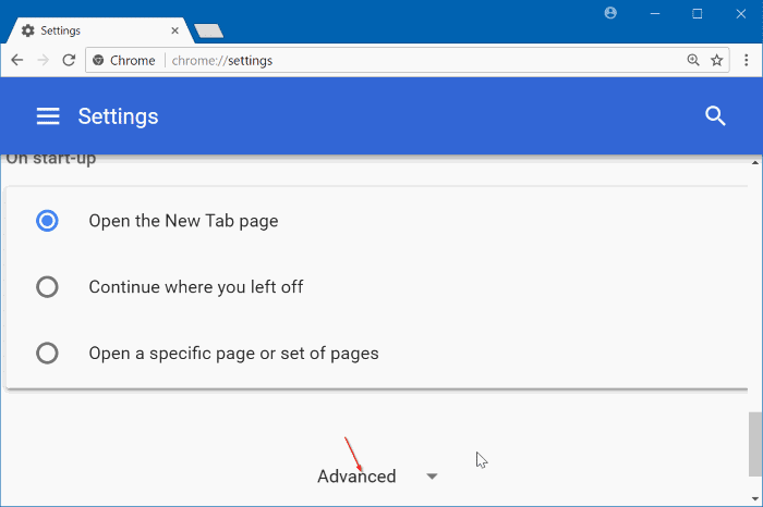 change default download folder in Google Chrome browser pic1