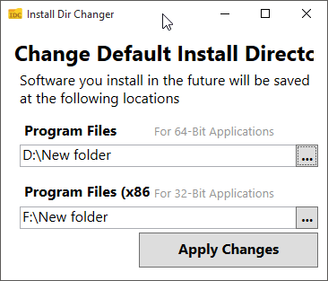 change default install location of programs in windows 10 step2