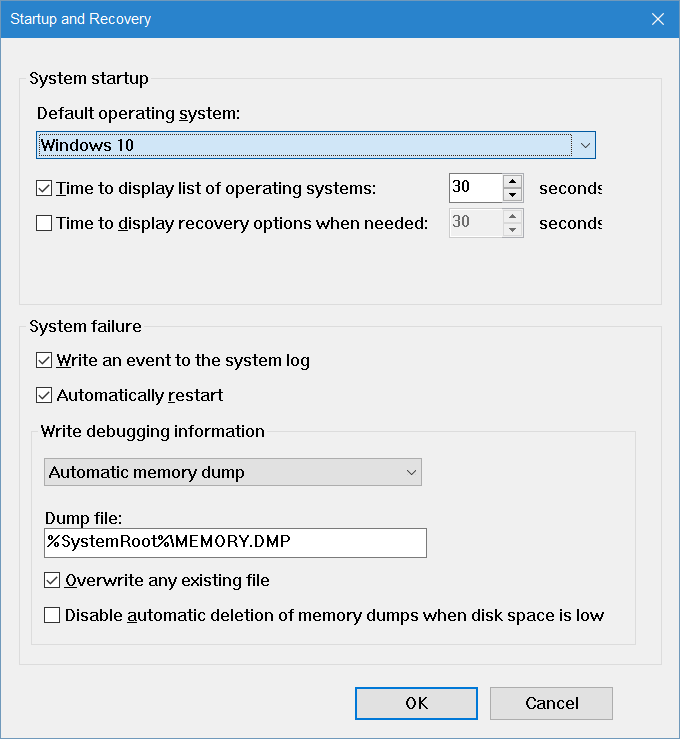change default operating system in Windows 10 step6