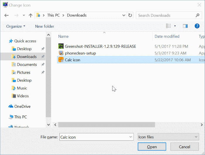 change desktop icons in Windows 10 pic5