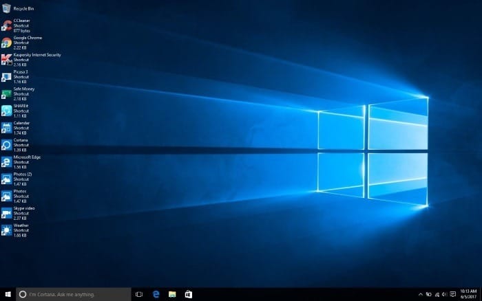 change desktop icons view in Windows 10 pic1