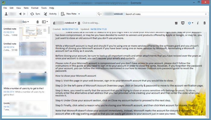 change evernote background color or image