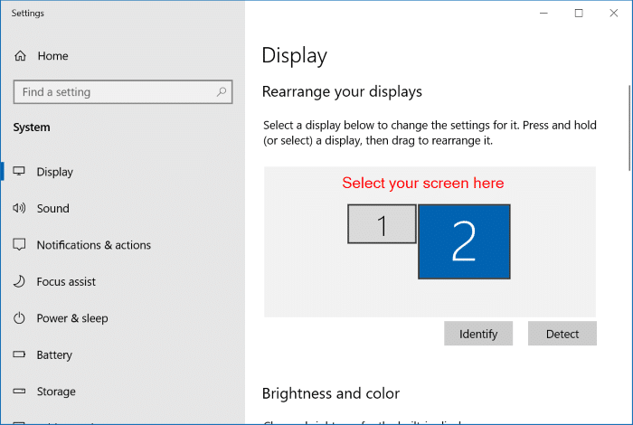 change external monitor screen resolution in Windows 10 pic2
