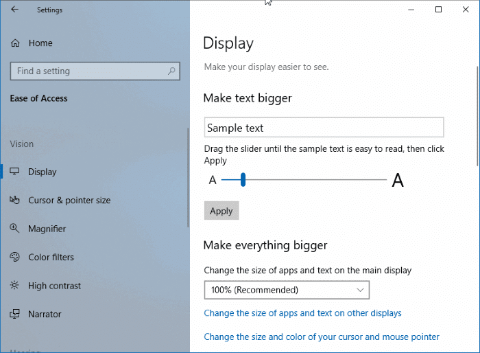 change file explorer font size in windows 10 pic1