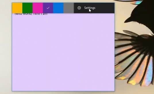 change font size in sticky notes in Windows 10 pic1