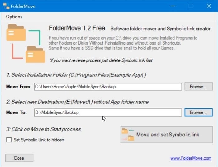 change itunes backup location1