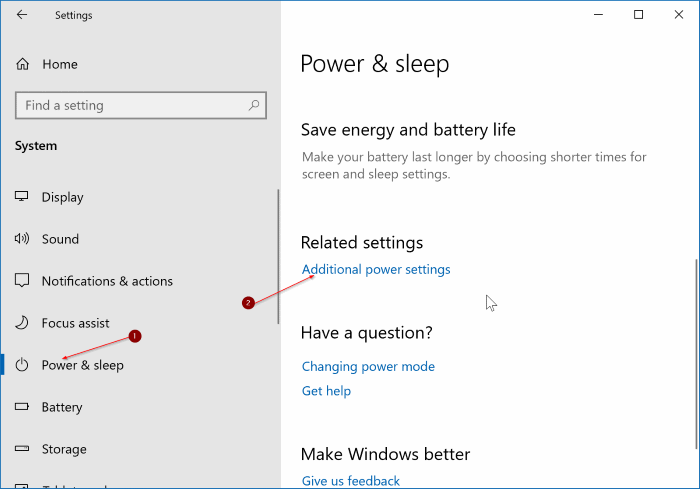 change laptop lid open action in Windows 10 pic1