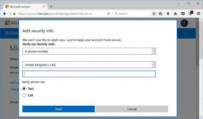 change microsoft account phone number pic9