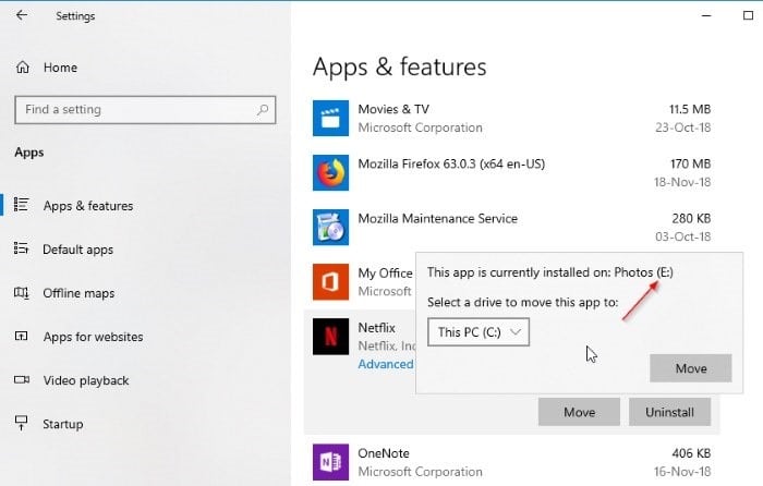 change netflix download location in Windows 10 pic6