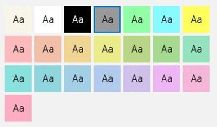 change reading view background color in edge in Windows 10 pic3