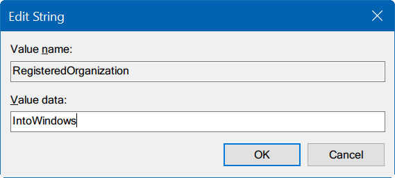 change registered owner and organization name Windows 10 pic3