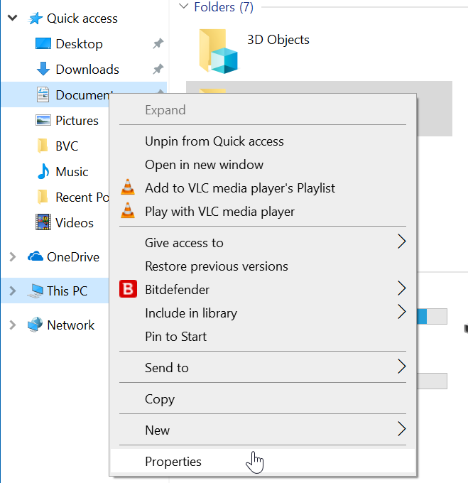 change scanned documents location in Windows 10 pic01