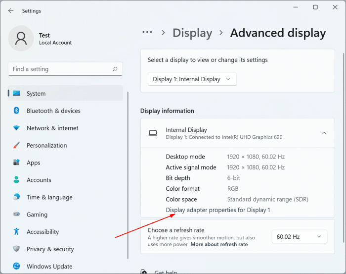 change screen resolution in Windows 11 pic5