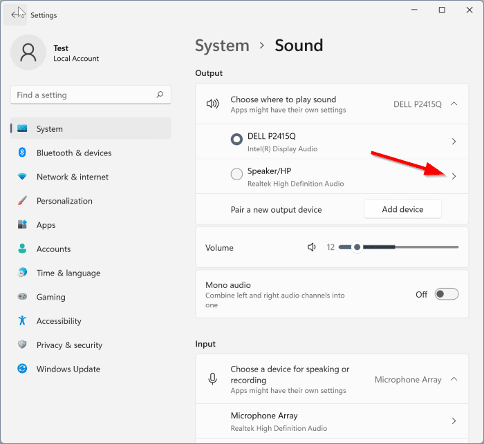 change sound output device in Windows 11 pic5