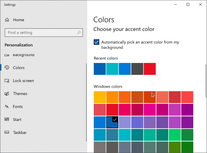 match taskbar color to the desktop background