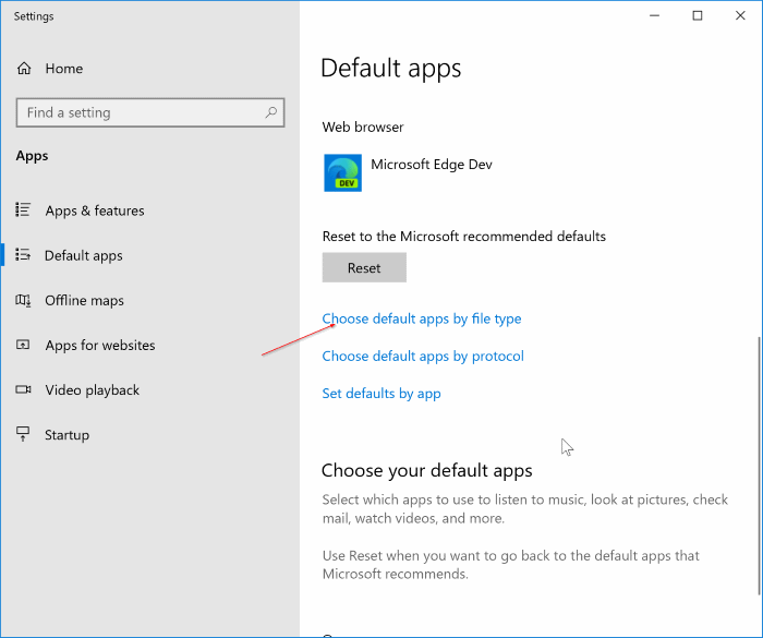 change the default PDF reader in Windows 10 pic2