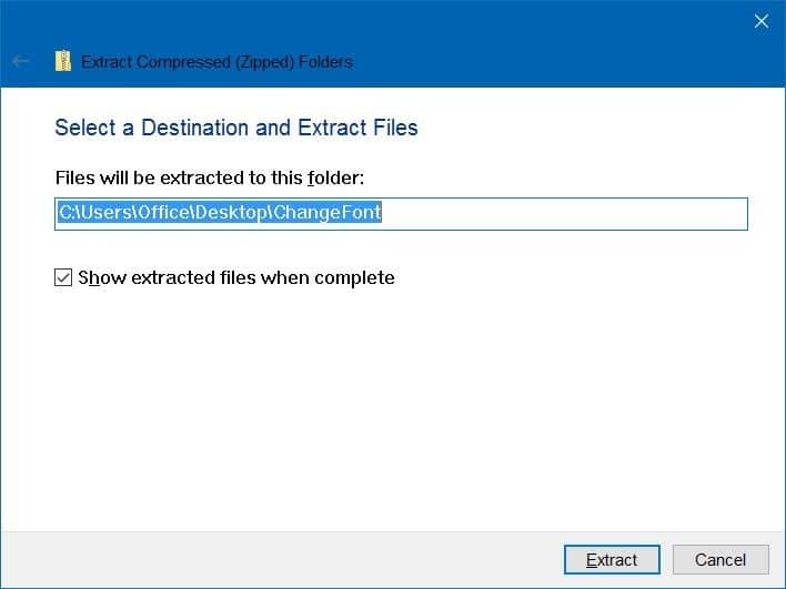 change the default font in Windows 10 step02