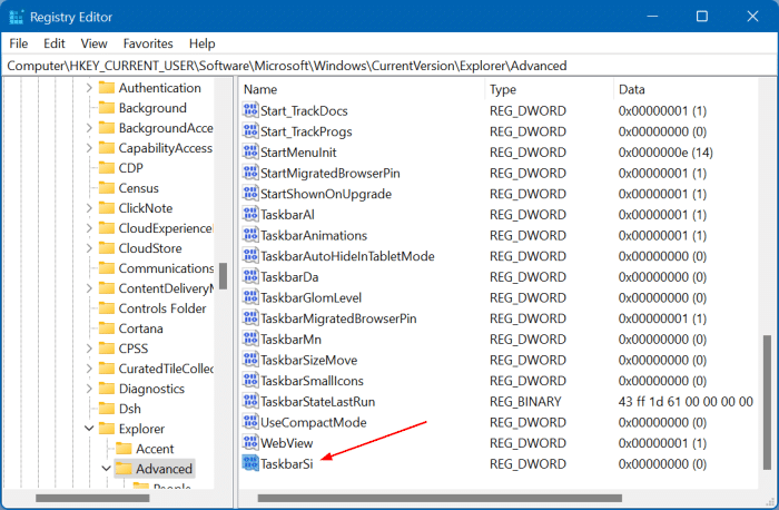 change the size of taskbar icons in Windows 11 pic5