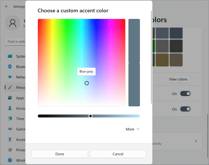 change the taskbar color Windows 11 Pic10