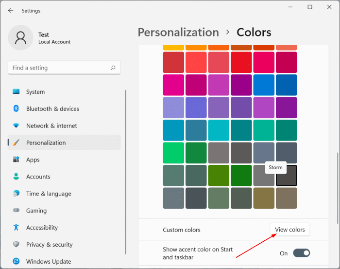 change the taskbar color Windows 11 Pic9