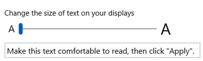change the text size in windows 10 pic01