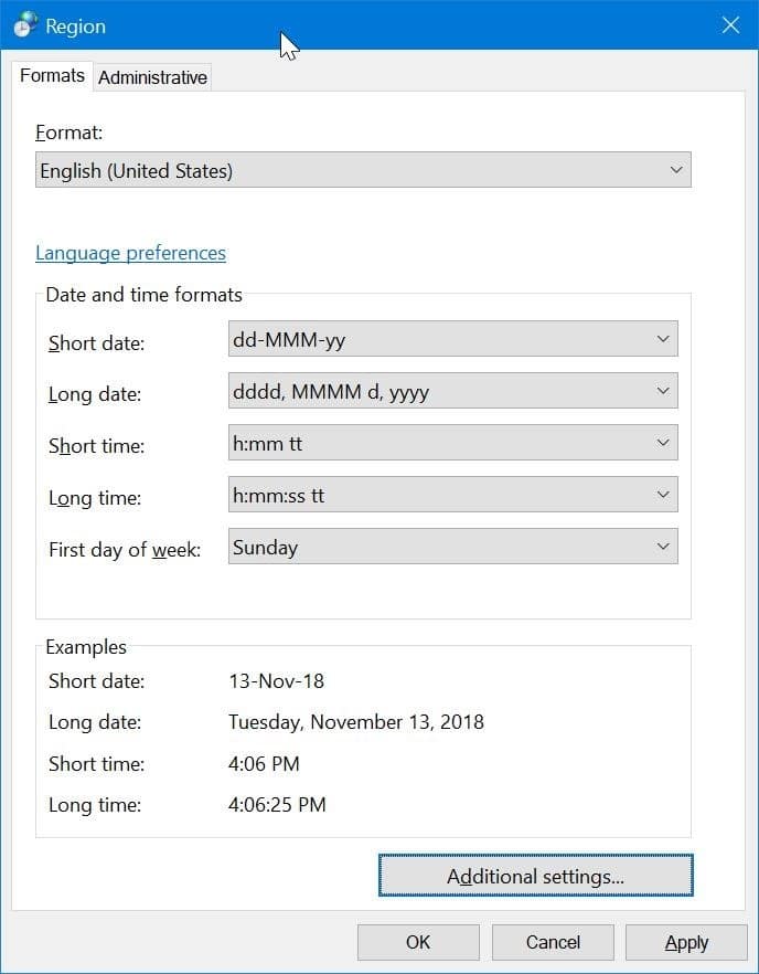 change time to 24 hour format in Windows 10 pic2