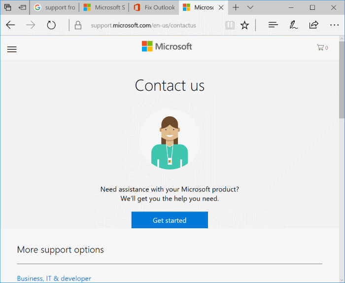 chat with Microsoft support online pic2