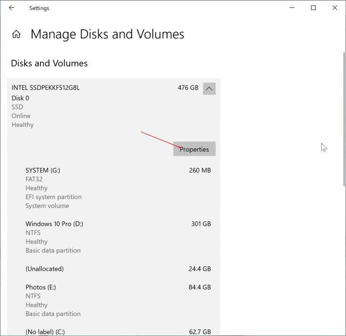 check SSD health and temparature in Windows 10 pic2