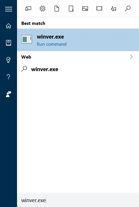 check Windows 10 build number