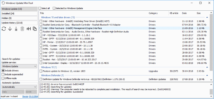 check Windows Update size in Windows 10 pic001