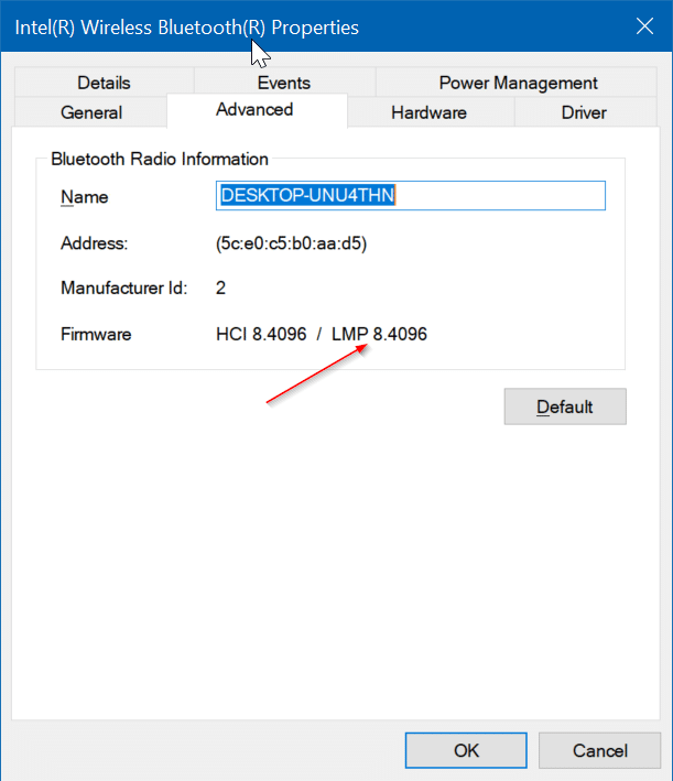 check bluetooth version in Windows 10 pic3