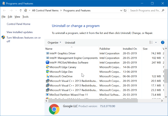 check disk space usage by programs apps in Windows 10 pic2