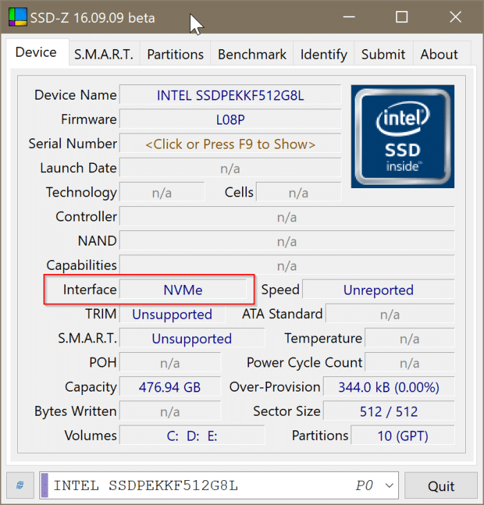 check if your PC has NVMe SSD or SATA SSD In Windows 10 pic8