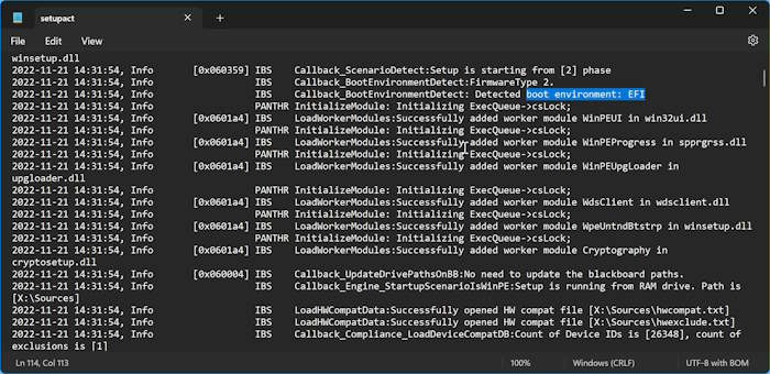 check if your pc supports efi or uefi in Windows