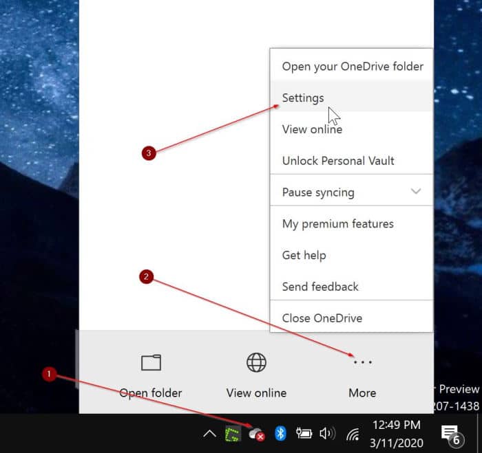 change onedrive folder location in Windows 10