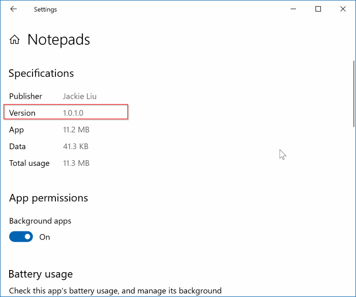 check version number of apps and programs in Windows 10 pic3