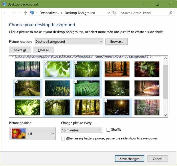 choose individual wallpapers in a theme in Windows 10 pic2