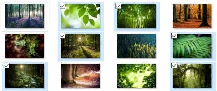 choose individual wallpapers in a theme in Windows 10