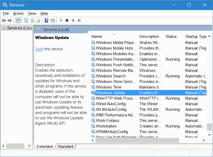 clear Windows Update cache in Windows 10 step2