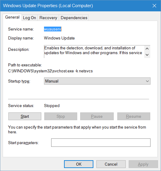 clear Windows Update cache in Windows 10 step7