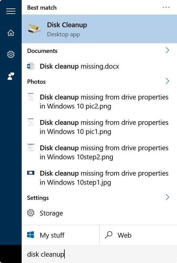 clear and reset thumbnail cache in Windows 10 step1