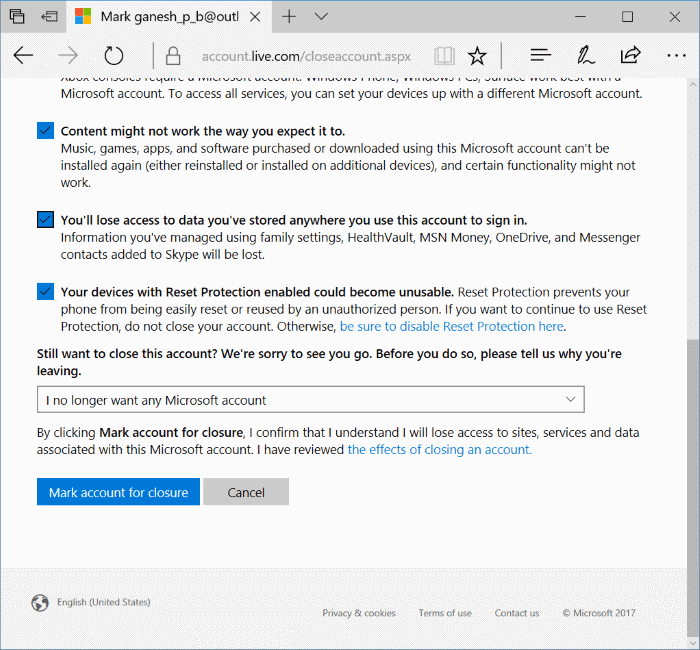 close and delete Microsoft account picture2