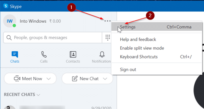 close skype when you click on the close button pic1